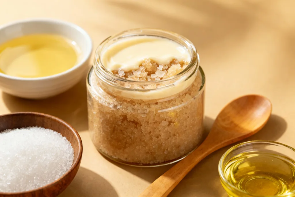 Easy DIY Sugar Body Scrub Using Only 3 Ingredients