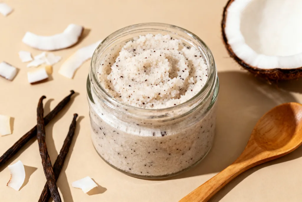 How To Make A DIY Vanilla Coconut Body Scrub At Home