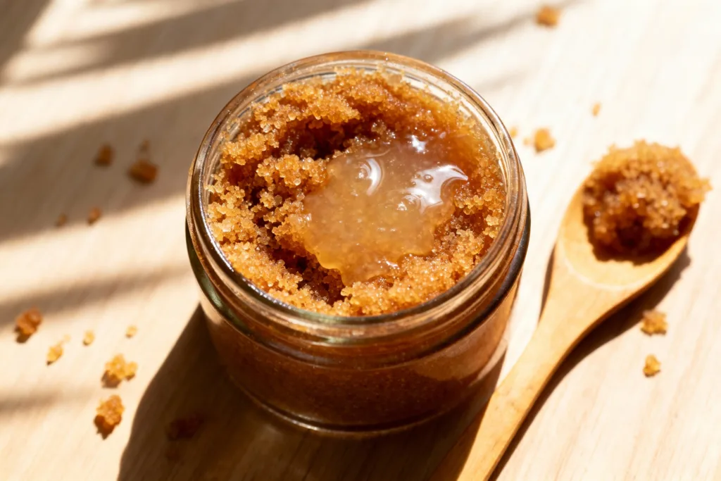 How To Make A DIY Brown Sugar & Coconut Oil Body Scrub