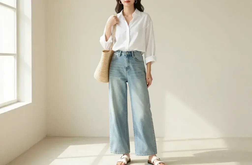 19 Spring Outfits with Wide Leg Jeans: Chic-Stride Season