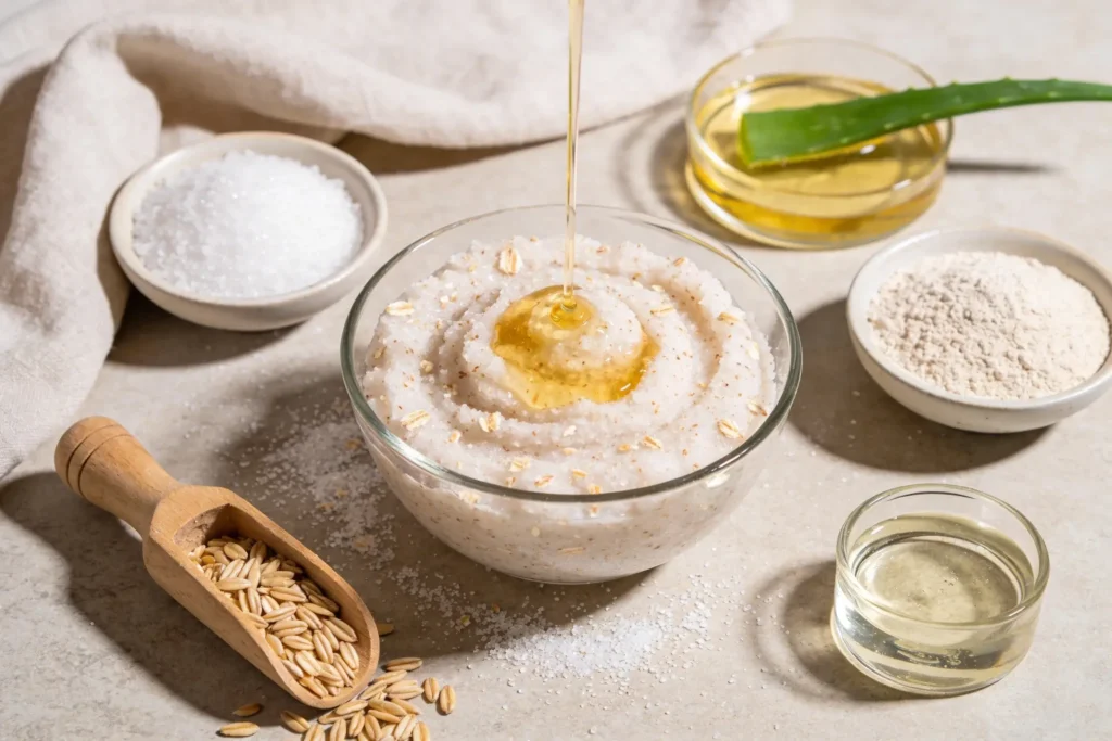 Glow Up Diy Salt-Free Sugar Bath Scrub for Sensitive, Bumpy Skin