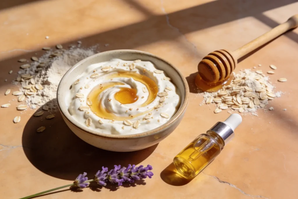 Glow Smooth with Diy Gentle Oat + Yogurt Bath Scrub for “Strawberry Skin”