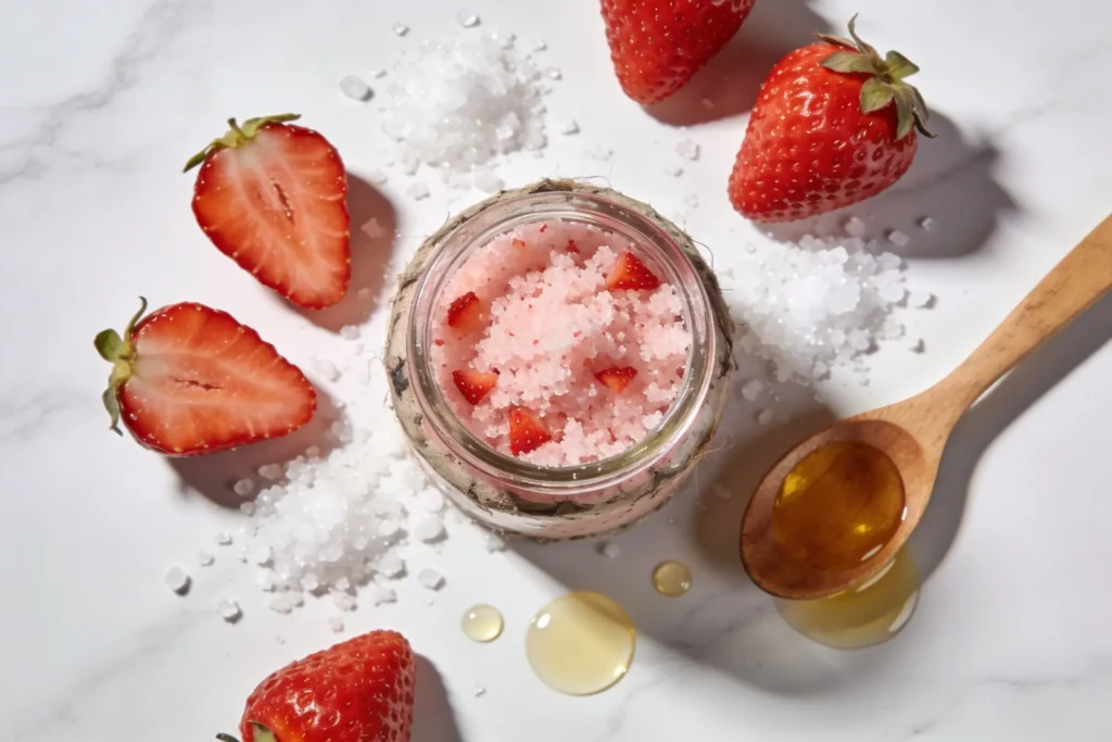 Diy Strawberry Sugar Bath Scrub for Soft, Glowy Skin