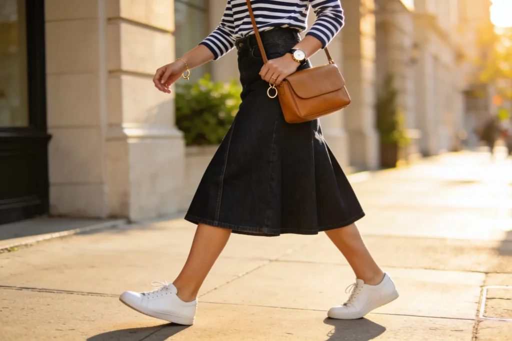 10 Modest Jean Skirt Outfits That Still Feel Fashionable