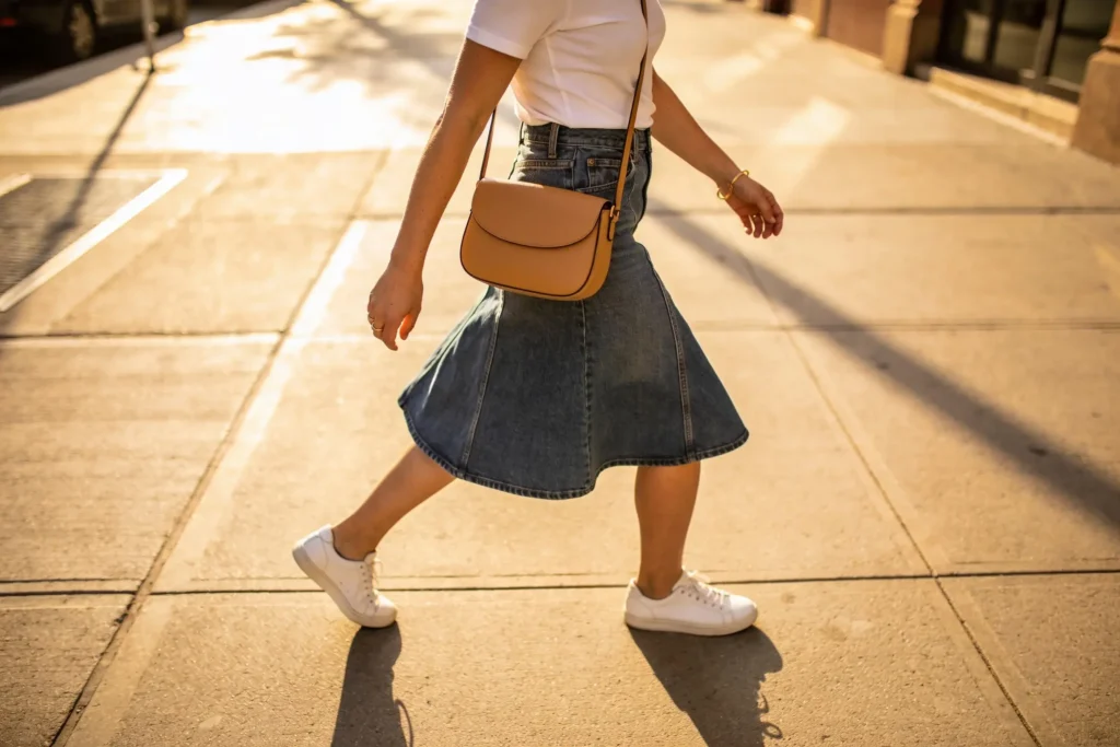 12 Casual Jean Skirt Outfits For Everyday Wear