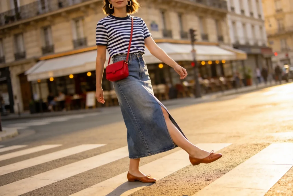 12 Maxi Jean Skirt Outfits You'll Want To Wear Every Week