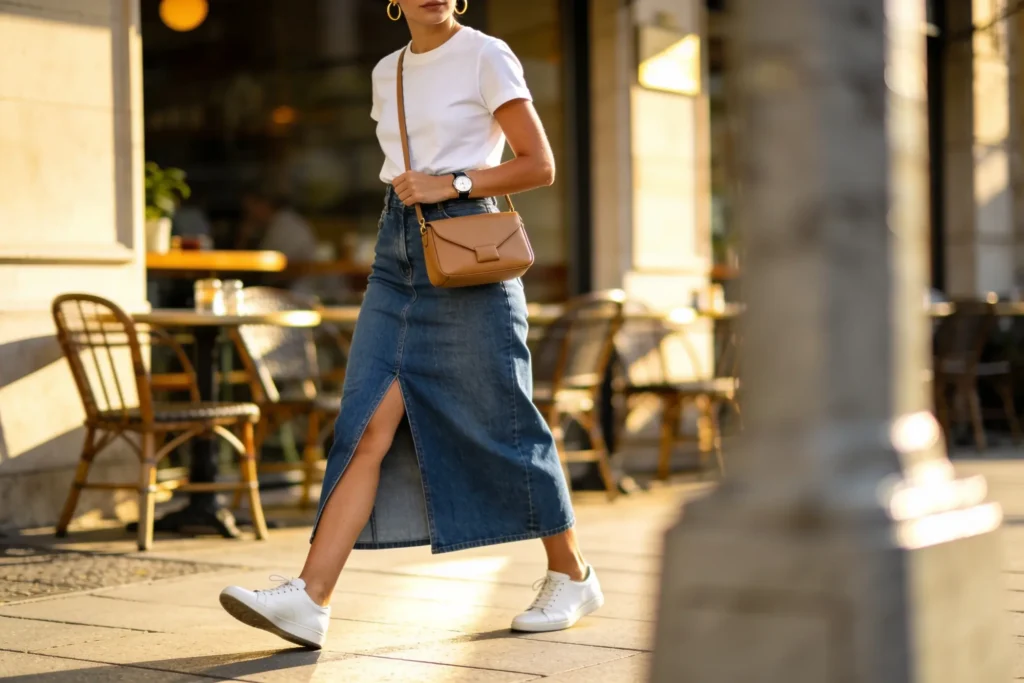 11 Long Jean Skirt Outfits That Look Stylish Without Trying Too Hard