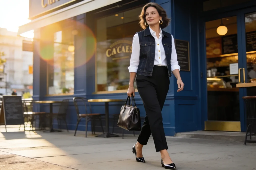 10 Denim Vest Outfit Ideas For Women Over 40