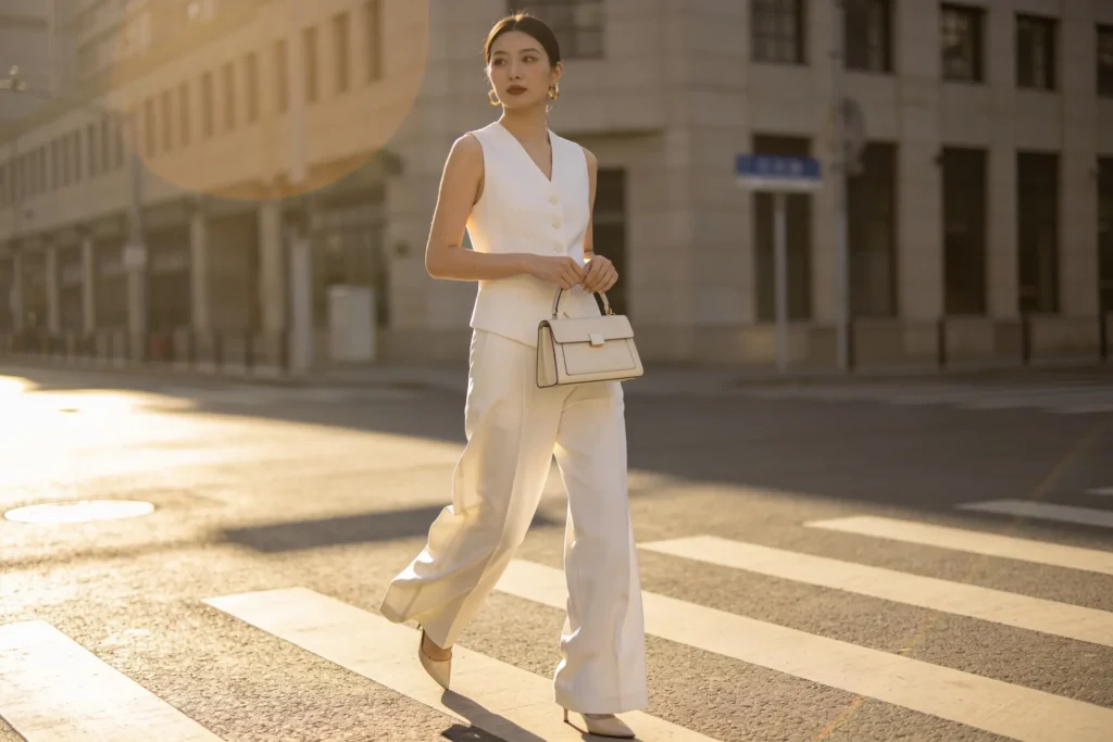 10 White Vest Outfits For Women That Look Chic And Timeless
